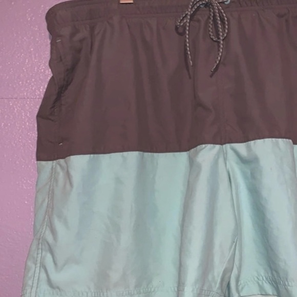 George 3XL blue & grey colorblock swim trunks - Picture 2 of 6